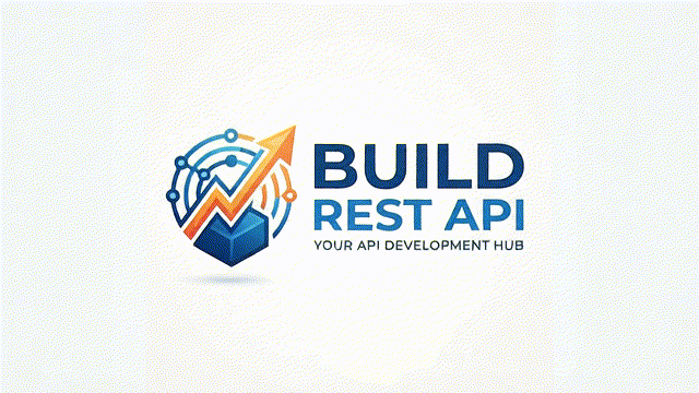BuildRestAPI — Modern REST API Engineering Animated Logo
